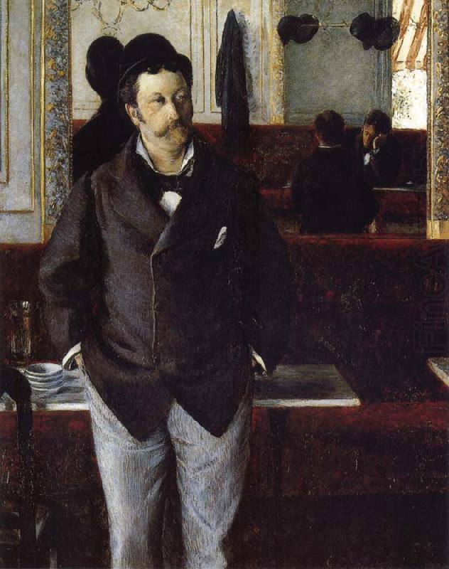 Inside cafe, Gustave Caillebotte